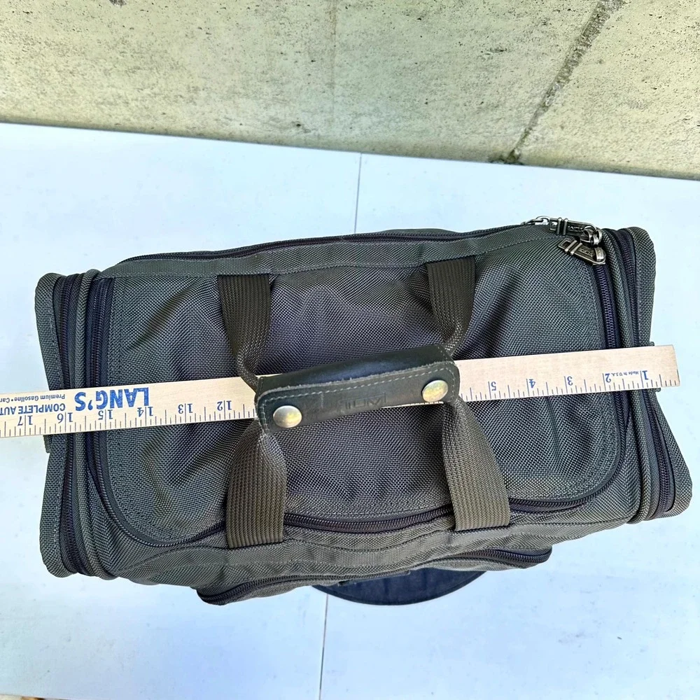 Tumi Duffel Bag Alpha Ballistic Nylon Olive Green Travel Weekender Monogrammed